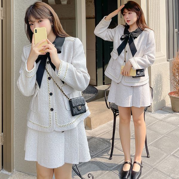casual tweed 2 piece set women crop jacket coat & pleated skirts sets small fragrance vintage two piece suits, Black
casual tweed 2 piece set women crop jacket coat & pleated skirts sets small fragrance vintage two piece suits, Black