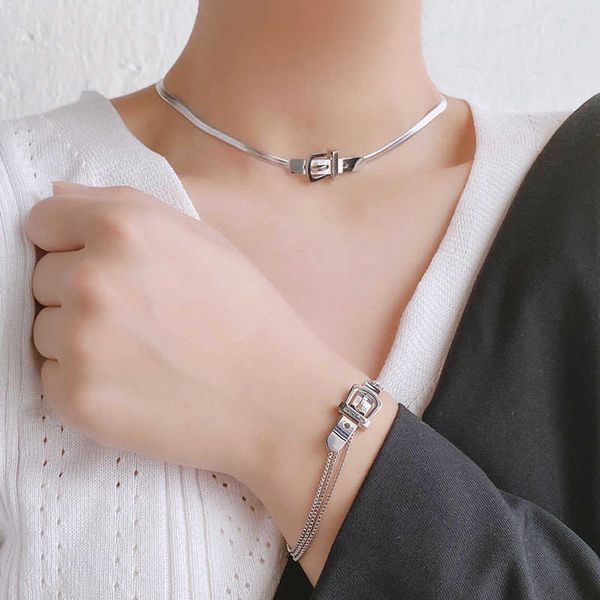 new accessories pendant necklaces strands strings fashion belt buckle titanium steel necklace female minority design hiphopl oversh ighgrade, Silver
new accessories pendant necklaces strands strings fashion belt buckle titanium steel necklace female minority design hiphopl oversh ighgrade, Silver