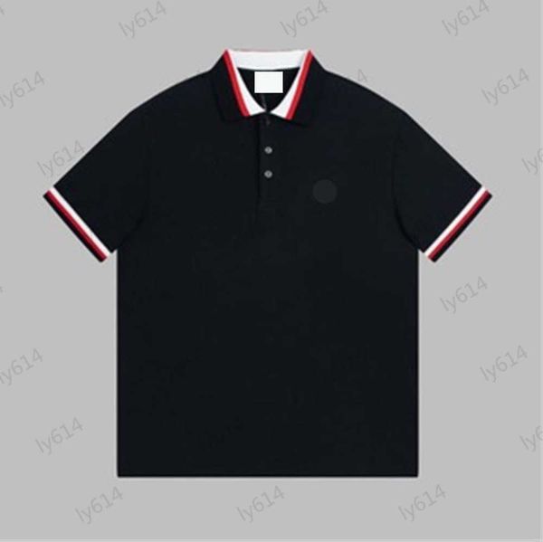 designer polos color matching striped print embellish collar lapel button pullover tees lightweight breathable fabric skin-friendly comforta, White;black
designer polos color matching striped print embellish collar lapel button pullover tees lightweight breathable fabric skin-friendly comforta, White;black