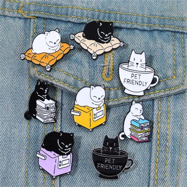 creative cartoon cat brooch reading drinking coffee cute personality versatile accessories clothes bags badges ae697, Gray
creative cartoon cat brooch reading drinking coffee cute personality versatile accessories clothes bags badges ae697, Gray