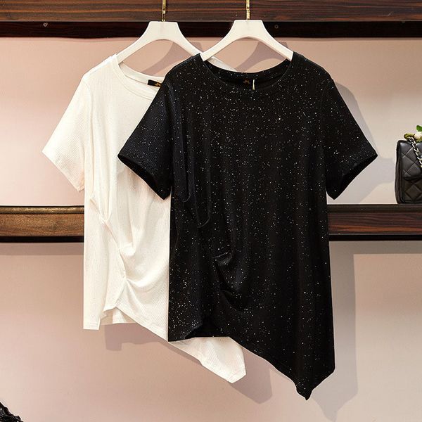 women's t-shirt 150kg plus size women's bust 150 summer shiny bright loose irregular short-sleeved t-shirt black white 5xl 6xl 7xl
women's t-shirt 150kg plus size women's bust 150 summer shiny bright loose irregular short-sleeved t-shirt black white 5xl 6xl 7xl