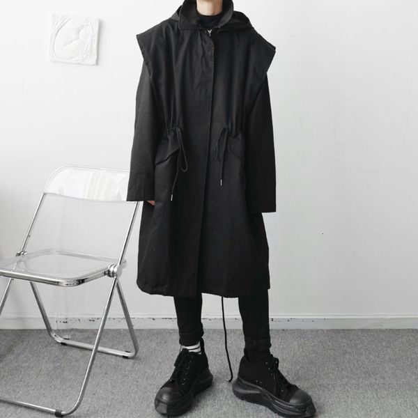 men's trench coats korean trend loose hooded windbreaker niche design autumn deconstructed drawstring cotton blend coat 230417, Tan;black
men's trench coats korean trend loose hooded windbreaker niche design autumn deconstructed drawstring cotton blend coat 230417, Tan;black