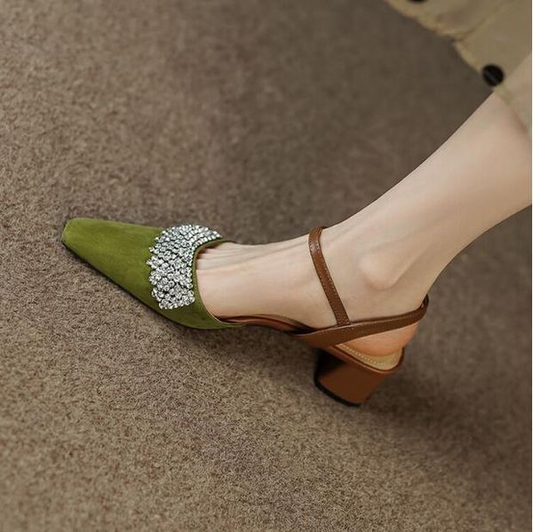 4cm high chunky heel cover toe rhinestone sandals women fashion elegant slingbacks lady pumps shoes, Black
4cm high chunky heel cover toe rhinestone sandals women fashion elegant slingbacks lady pumps shoes, Black