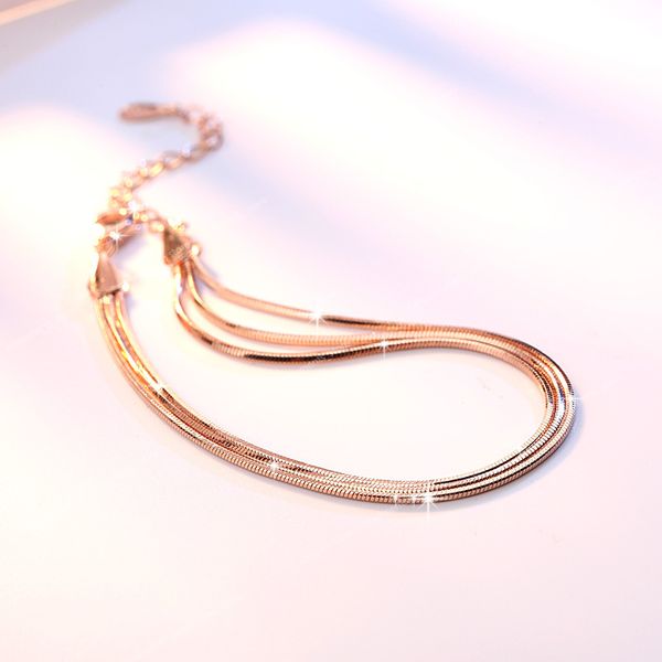 new simple rose gold color snake chain multi-layer bracelets for women wedding party club gfit fashion jewelry fashion jewelrybracelets rose, Black
new simple rose gold color snake chain multi-layer bracelets for women wedding party club gfit fashion jewelry fashion jewelrybracelets rose, Black