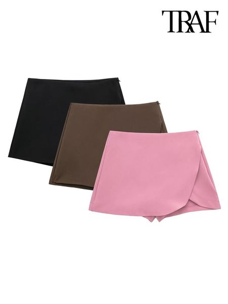 shorts traf women fashion pareo style shorts skirts vintage high waist side zipper female skort mujer, White;black
shorts traf women fashion pareo style shorts skirts vintage high waist side zipper female skort mujer, White;black