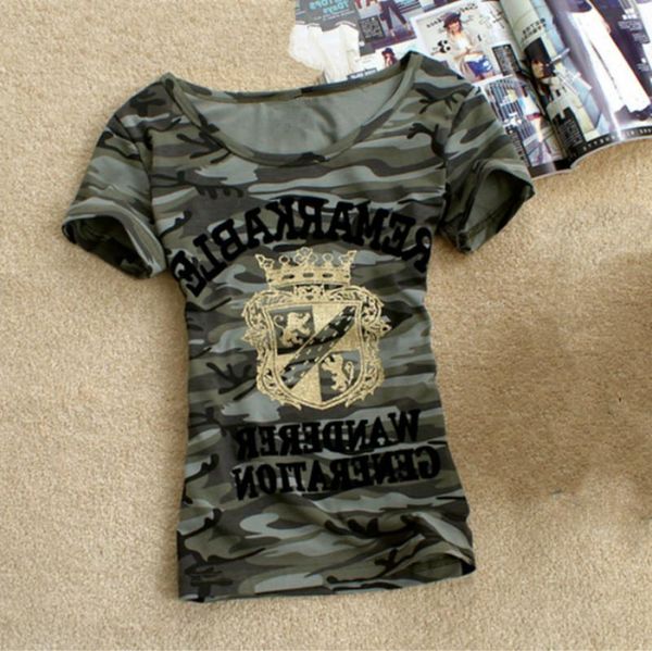 t-shirt army camouflage t shirt women crown print cotton stretch tshirts military summer short sleeve plus size 4xl 5xl tee shirt, White
t-shirt army camouflage t shirt women crown print cotton stretch tshirts military summer short sleeve plus size 4xl 5xl tee shirt, White