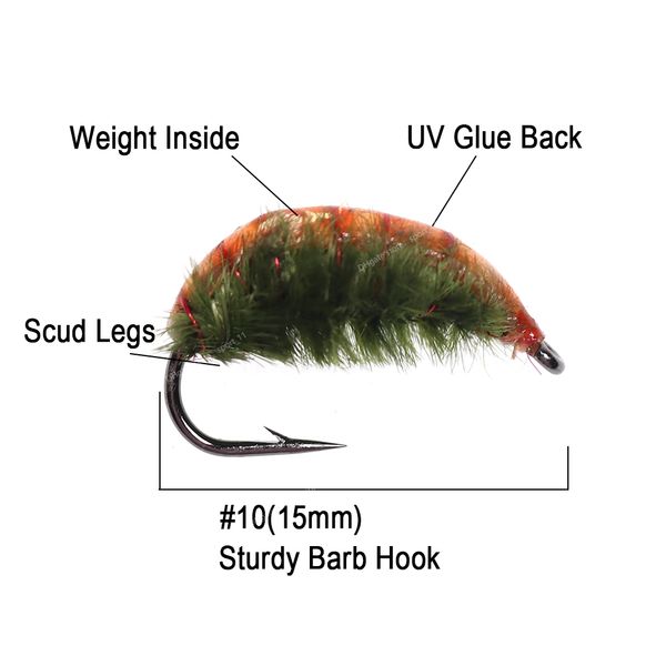24pcs/box scud bug worm nymphs flies barbed hook trout fishing carp fly lure bait fishingfishing lures
24pcs/box scud bug worm nymphs flies barbed hook trout fishing carp fly lure bait fishingfishing lures