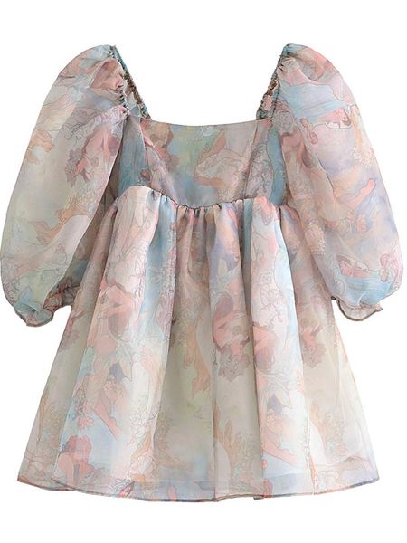 dresses yenkye 2022 fashion women retro print organza princess puff sleeve dress elegant square neck ladies party mini dress short robe, Black;gray
dresses yenkye 2022 fashion women retro print organza princess puff sleeve dress elegant square neck ladies party mini dress short robe, Black;gray