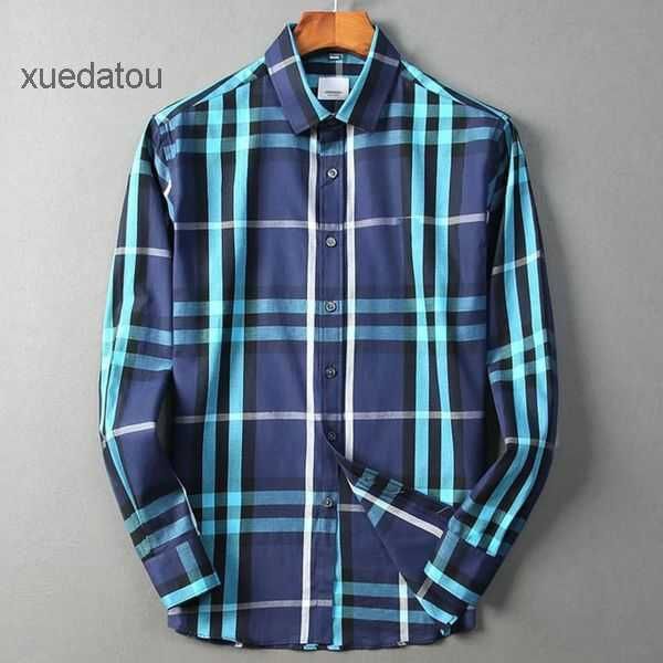 summer mens casual shirt luxury designer burbrerys fashion brand polo collar long sleeve plaid european station bur fashion classic comforta, White;black
summer mens casual shirt luxury designer burbrerys fashion brand polo collar long sleeve plaid european station bur fashion classic comforta, White;black
