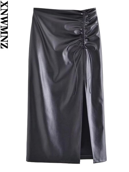 dresses xnwmnz 2022 women fashion side slit faux leather draped pencil skirt women retro high waist back zipper female chic midi skirt, White;black
dresses xnwmnz 2022 women fashion side slit faux leather draped pencil skirt women retro high waist back zipper female chic midi skirt, White;black