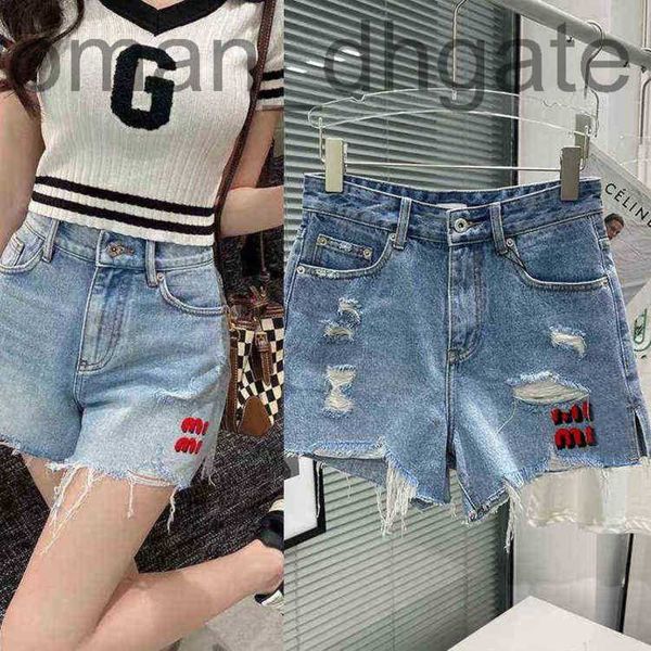 women's jeans designerspring and summer red towel embroidery worn raw edge out high waist denim shorts women e29h, Blue
women's jeans designerspring and summer red towel embroidery worn raw edge out high waist denim shorts women e29h, Blue
