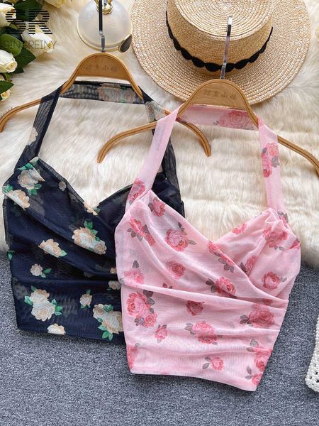 women's tanks camis singreiny halter mesh floral print camis off shoulder backless v neck sleeveless slim summer korean sweet streetwea, White
women's tanks camis singreiny halter mesh floral print camis off shoulder backless v neck sleeveless slim summer korean sweet streetwea, White