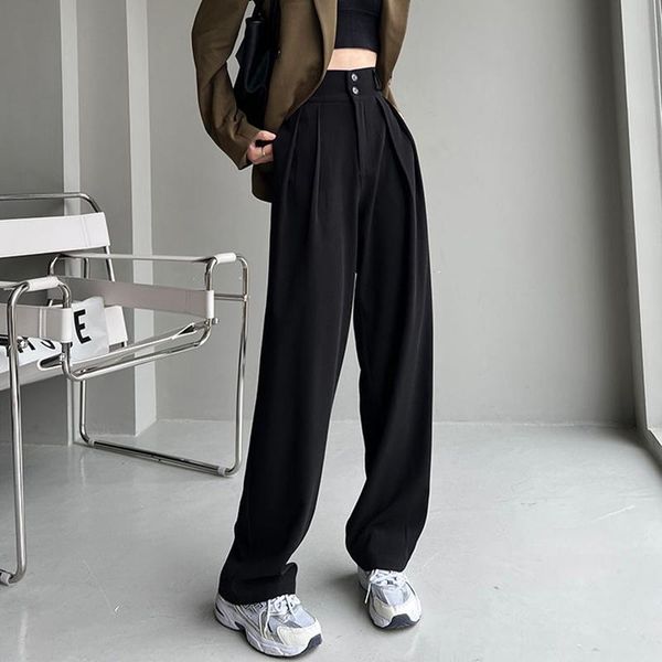 capris lucyever korean office loose straight women's pants fashion high waist wide leg pants for women black gray casual suits pants, Black;white
capris lucyever korean office loose straight women's pants fashion high waist wide leg pants for women black gray casual suits pants, Black;white