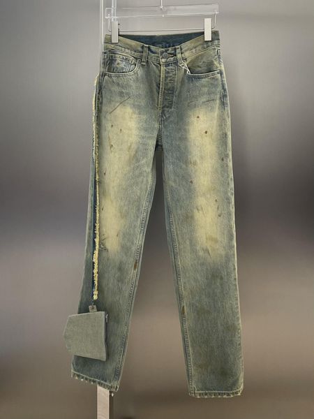 jeans original pocket waist bag design brand jeans vintage washed distressed luxury straight pants women's trousers, Blue
jeans original pocket waist bag design brand jeans vintage washed distressed luxury straight pants women's trousers, Blue