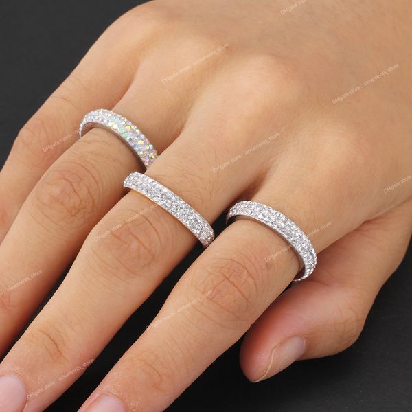 full size three row clear crystal ring for women stainless steel wedding rings fashion jewelry made with genuine cz crystals fashion jewelry, Golden;silver
full size three row clear crystal ring for women stainless steel wedding rings fashion jewelry made with genuine cz crystals fashion jewelry, Golden;silver