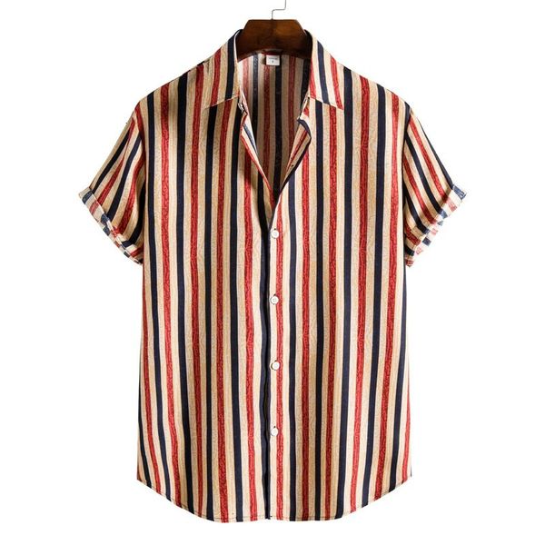 men's casual shirts men clothing summer men's fashion striped print multicolor short sleeve shirts casual lapel button men's, White;black
men's casual shirts men clothing summer men's fashion striped print multicolor short sleeve shirts casual lapel button men's, White;black