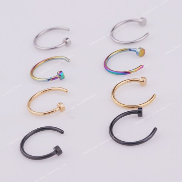 1pc/lot 6/8/10mm punk stainless steel fake nose ring c clip lip ring earring helix rook tragus faux septum body piercing jewelry body jewelr, Slivery;golden
1pc/lot 6/8/10mm punk stainless steel fake nose ring c clip lip ring earring helix rook tragus faux septum body piercing jewelry body jewelr, Slivery;golden