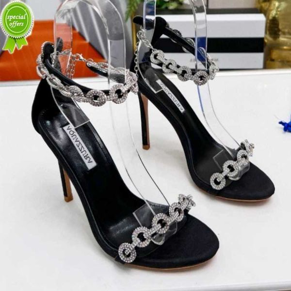 rhinestone crystal embellished sandals aquazzura pvc high-heeled shoes with .5cm shaft exposed heels luxurys designer dress evening shoes, Black
rhinestone crystal embellished sandals aquazzura pvc high-heeled shoes with .5cm shaft exposed heels luxurys designer dress evening shoes, Black