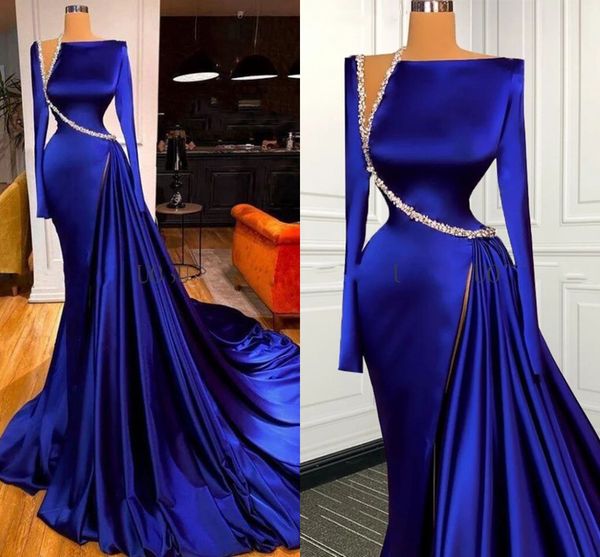 royal blue prom party dress 2023 luxury long sleeves mermaid beading satin girls women evening formal gowns robe de soiree customed, Black
royal blue prom party dress 2023 luxury long sleeves mermaid beading satin girls women evening formal gowns robe de soiree customed, Black