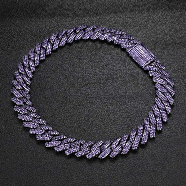 big heavy 20mm double row 5a cz purple color stone necklace hip hop cuban link prong chain, Silver
big heavy 20mm double row 5a cz purple color stone necklace hip hop cuban link prong chain, Silver