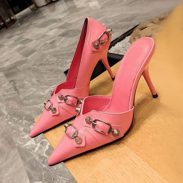 2023 new latest fashion pink genuine leather high-heeled shoes pointed pump 9cm dress dinner shoes luxury designer slipper belt buckle nail, Black
2023 new latest fashion pink genuine leather high-heeled shoes pointed pump 9cm dress dinner shoes luxury designer slipper belt buckle nail, Black