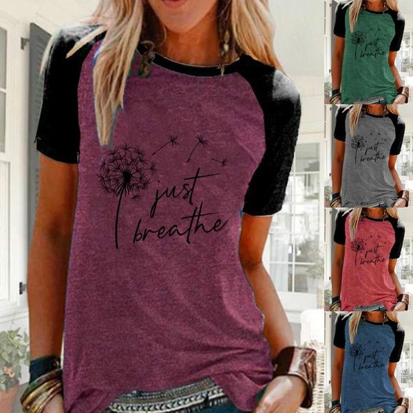 t-shirt summer women's just breathe dandelion printed short sleeve ladies round neck casual shirts plus size tshirt blouse s5xl, White
t-shirt summer women's just breathe dandelion printed short sleeve ladies round neck casual shirts plus size tshirt blouse s5xl, White