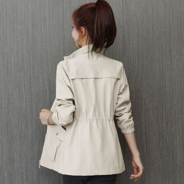 women's jackets 2023 spring autumn trench coat windbreaker slim standcollar solid outwear ladies short casual lining 230418, Black;brown
women's jackets 2023 spring autumn trench coat windbreaker slim standcollar solid outwear ladies short casual lining 230418, Black;brown