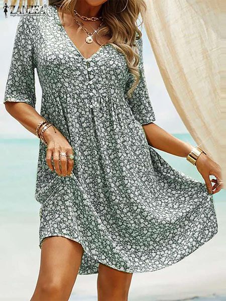 dresses zanzea summer bohemian women v neck half sleeve beach dress robe femme casual party vestidos floral printed holiday sundress, Black;gray
dresses zanzea summer bohemian women v neck half sleeve beach dress robe femme casual party vestidos floral printed holiday sundress, Black;gray