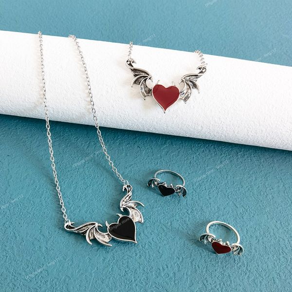 fashion necklace women's alloy punk style hip-hop black devil red love heart pendant necklace party gifts for girls fashion jewelryneck, Silver
fashion necklace women's alloy punk style hip-hop black devil red love heart pendant necklace party gifts for girls fashion jewelryneck, Silver
