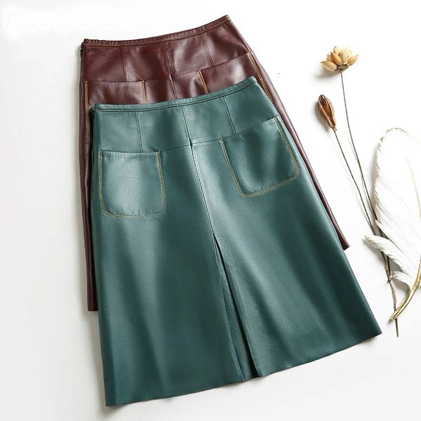 skirts stylish women genuine leather skirt female slit pockets sewing high waist jupe mujer a-line mid-length wine red/blue chic faldas 2304, Black
skirts stylish women genuine leather skirt female slit pockets sewing high waist jupe mujer a-line mid-length wine red/blue chic faldas 2304, Black