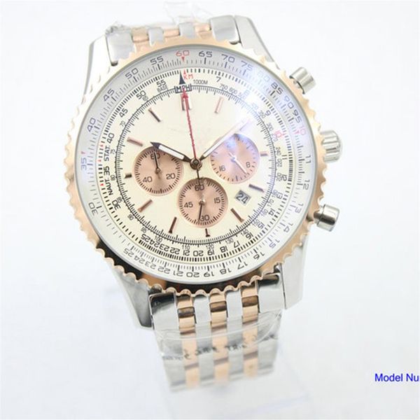 quartz chronograph men's wristwatch two tone rose gold case white dial ti3 full stainless steel belt a24322 satch male wa2651, Slivery;brown
quartz chronograph men's wristwatch two tone rose gold case white dial ti3 full stainless steel belt a24322 satch male wa2651, Slivery;brown