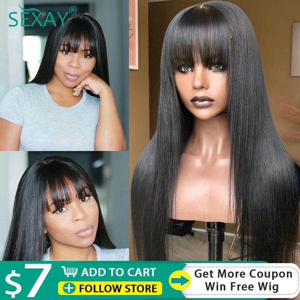 lace wigs sexay scalp bang human hair wig raw indian straight fringe fake 8 24 inch 200 density for women 230417, Black
lace wigs sexay scalp bang human hair wig raw indian straight fringe fake 8 24 inch 200 density for women 230417, Black