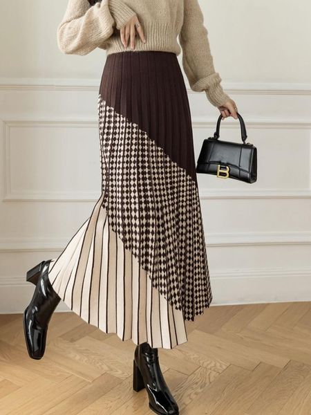 dresses hma new autumn and winter elastic plaid knitted skirt women's high waist big swing warm pleated skirt, White;black
dresses hma new autumn and winter elastic plaid knitted skirt women's high waist big swing warm pleated skirt, White;black