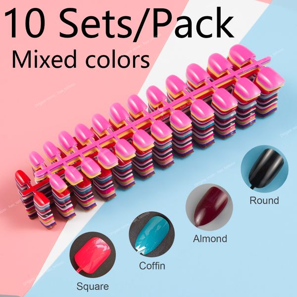 10 sets/pack mixed solid colors coffin round square almond shape false nails full cover nail tips short fake nails tip manicure nail artfals, Red;gold
10 sets/pack mixed solid colors coffin round square almond shape false nails full cover nail tips short fake nails tip manicure nail artfals, Red;gold