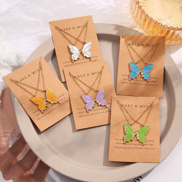 pendant necklaces 2pcs y2k colorful enamel butterfly pendant necklace for friendship friend women choker chain fashion party jewelry gifts z, Silver
pendant necklaces 2pcs y2k colorful enamel butterfly pendant necklace for friendship friend women choker chain fashion party jewelry gifts z, Silver