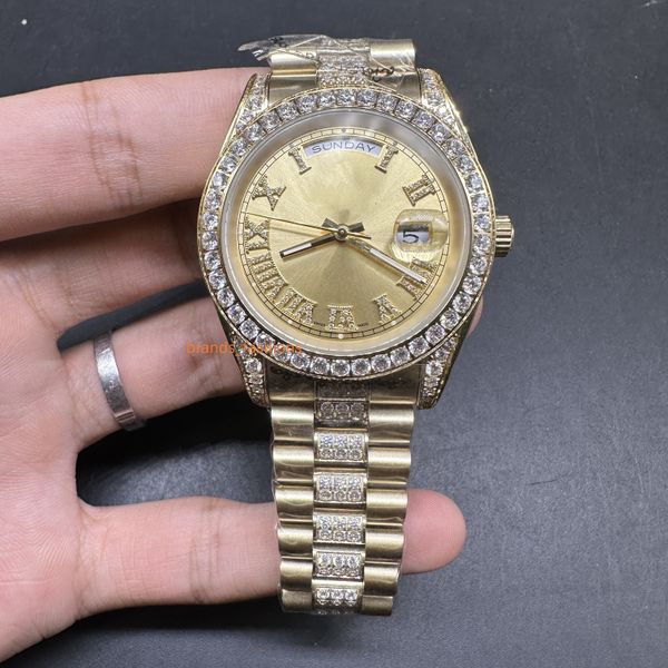 men's gold diamond watch gold /white face stainless steel case strap automatic mechanical business watches, Slivery;brown
men's gold diamond watch gold /white face stainless steel case strap automatic mechanical business watches, Slivery;brown