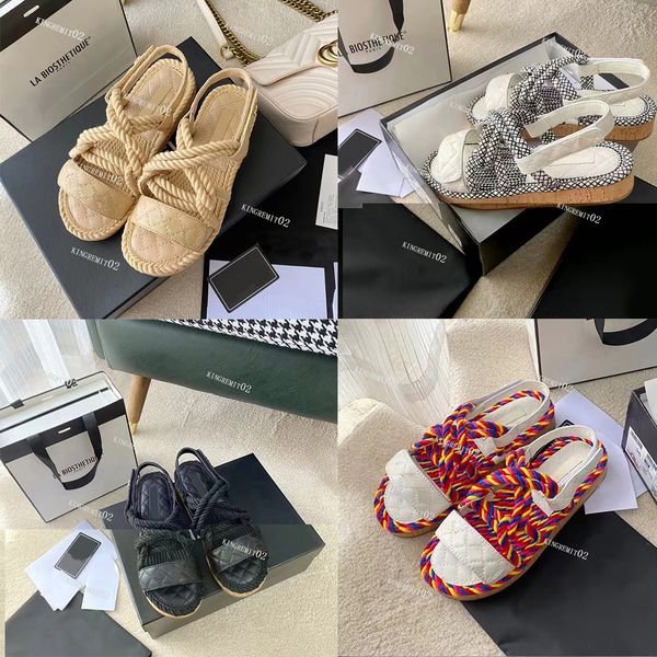 designer sandals blade sandal hemp rope slides woven metal chain slidess platform slippers elegant simple material slipper with box, Black
designer sandals blade sandal hemp rope slides woven metal chain slidess platform slippers elegant simple material slipper with box, Black