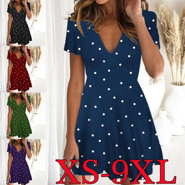 dresses damska koszulka z nadrukiem w stylu 2022 z dekoltem w szpic mini lato plus rozmiar nowa sukienka xs9xl, Black;gray