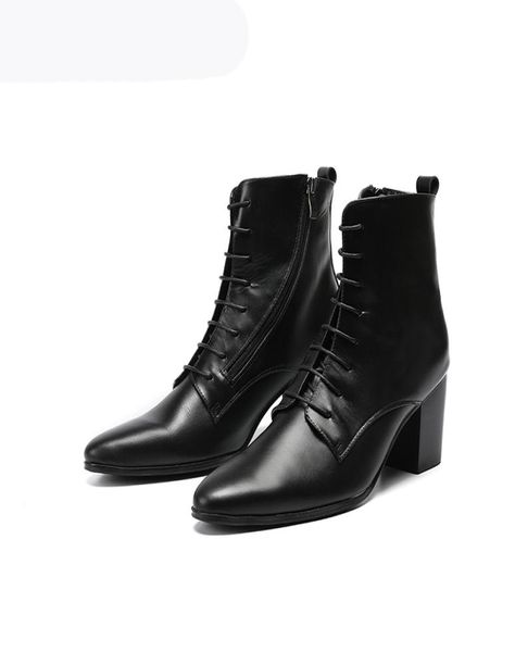 boots men 68cm high heel cowhide genuine leather men boots black laceup zapatos hombre zapatos de hombre knight boot1835628
boots men 68cm high heel cowhide genuine leather men boots black laceup zapatos hombre zapatos de hombre knight boot1835628