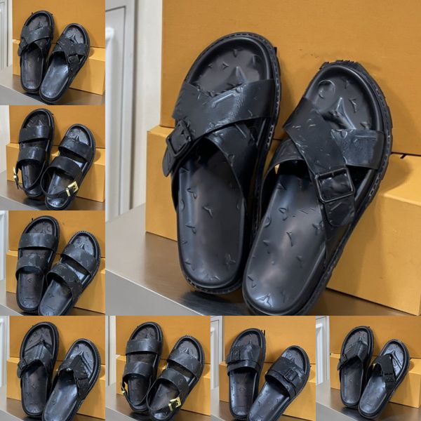 vintage monograms embossed slippers dad sandal mules platform flip flops real leather beach pool slides pillow slider branded logo clogs str, Black
vintage monograms embossed slippers dad sandal mules platform flip flops real leather beach pool slides pillow slider branded logo clogs str, Black