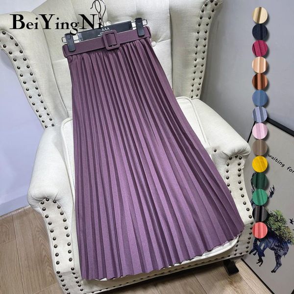 dresses beiyingni women's skirt belt casual fashion midi long pleated skirts ladies high waist retro spring summer faldas female 2022, White;black
dresses beiyingni women's skirt belt casual fashion midi long pleated skirts ladies high waist retro spring summer faldas female 2022, White;black
