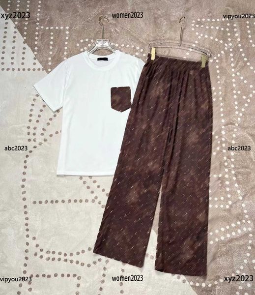 women's tracksuits designer summer sets size -xl 2pcs decorative t-shirt with round neck pocket and elastic waist pants april17, Gray
women's tracksuits designer summer sets size -xl 2pcs decorative t-shirt with round neck pocket and elastic waist pants april17, Gray