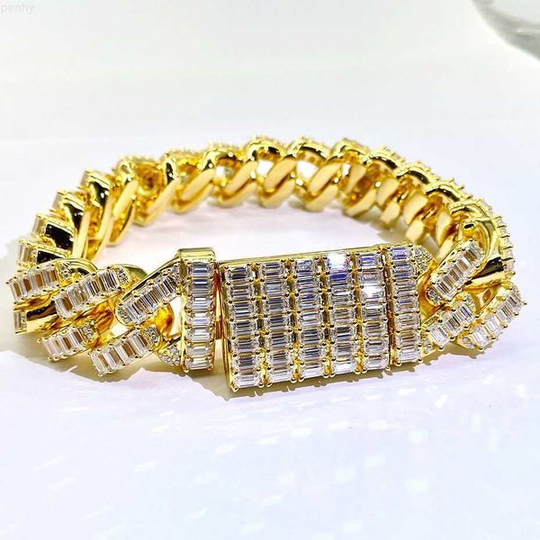 aaa gems emerald cut moissanite cuban chains bracelet solid 925 sterling silver luxury hip hop baguette for rapper
aaa gems emerald cut moissanite cuban chains bracelet solid 925 sterling silver luxury hip hop baguette for rapper