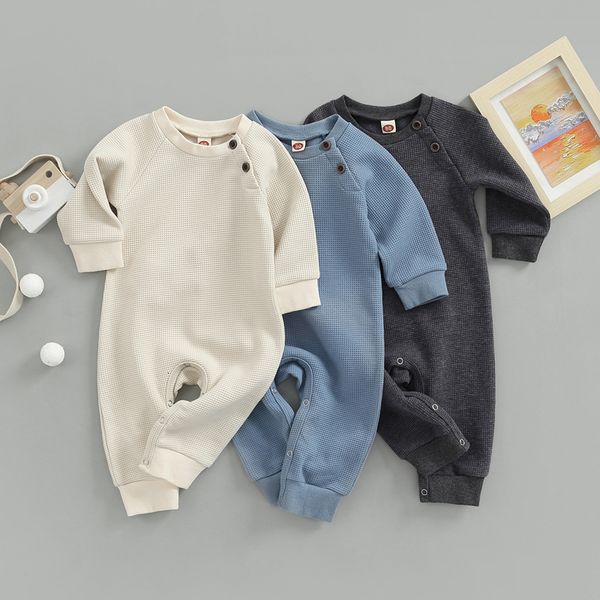 rompers -07-05 lioraitiin 0-24m infant baby boy girl autumn jumpsuit solid color waffle long sleeve round neck snap closure romper 230418, Blue
rompers -07-05 lioraitiin 0-24m infant baby boy girl autumn jumpsuit solid color waffle long sleeve round neck snap closure romper 230418, Blue