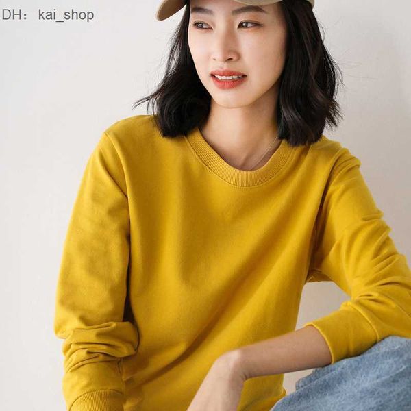 women's hoodies & sweatshirts 2023 spring all solid cotton round neck sweater long sleeve batch1, Black
women's hoodies & sweatshirts 2023 spring all solid cotton round neck sweater long sleeve batch1, Black