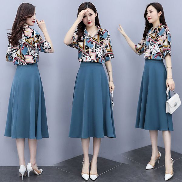 two piece dress summer elegant 2 set tshirt aline long skirts suit sets office lady large size clothing q565 230418, White
two piece dress summer elegant 2 set tshirt aline long skirts suit sets office lady large size clothing q565 230418, White