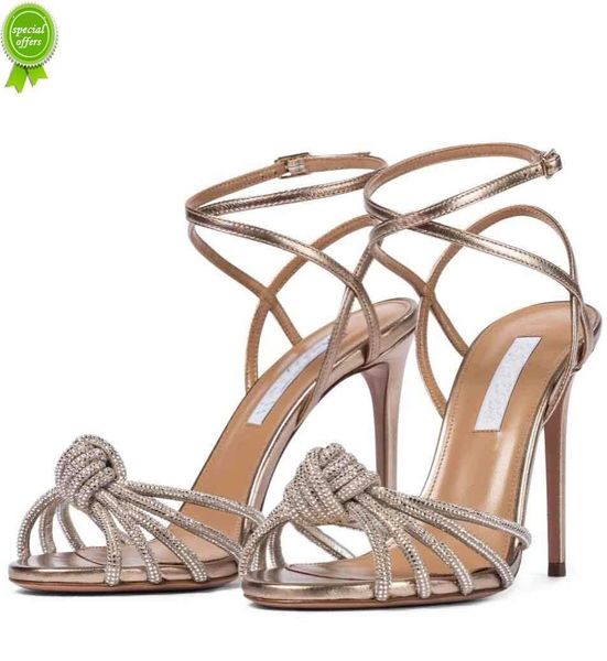 designer sandals women summer luxury celeste sandals shoes aquazzuras crystal-embellished toe straps knotted lady high heels eu35-43 origina, Black
designer sandals women summer luxury celeste sandals shoes aquazzuras crystal-embellished toe straps knotted lady high heels eu35-43 origina, Black