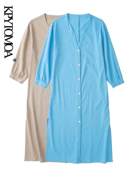 dresses kpytomoa women fashion front buttoned linen midi dress vintage three quarter sleeve side vents female dresses vestidos mujer, Black;gray
dresses kpytomoa women fashion front buttoned linen midi dress vintage three quarter sleeve side vents female dresses vestidos mujer, Black;gray