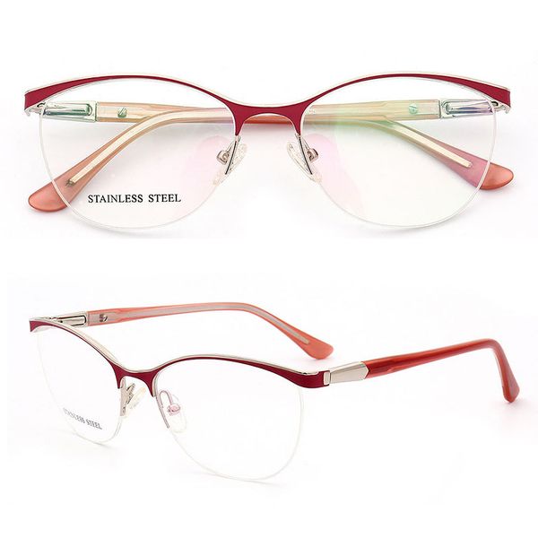 sunglasses frames retro women optical glasses for cat eye eyeglass prescription metal spectacles red tortoise half rim eyewear 230417, Silver
sunglasses frames retro women optical glasses for cat eye eyeglass prescription metal spectacles red tortoise half rim eyewear 230417, Silver