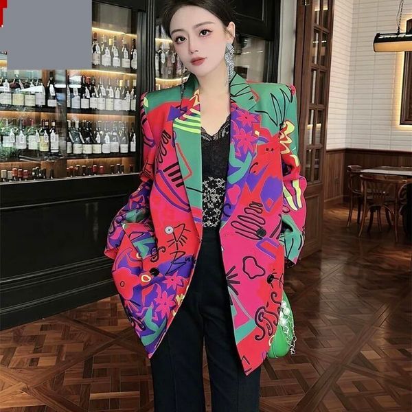 women's suits blazers high street style temperament printed suit jacket 2023 women spring longsleeve casual bomber fashion big size fem, White;black
women's suits blazers high street style temperament printed suit jacket 2023 women spring longsleeve casual bomber fashion big size fem, White;black